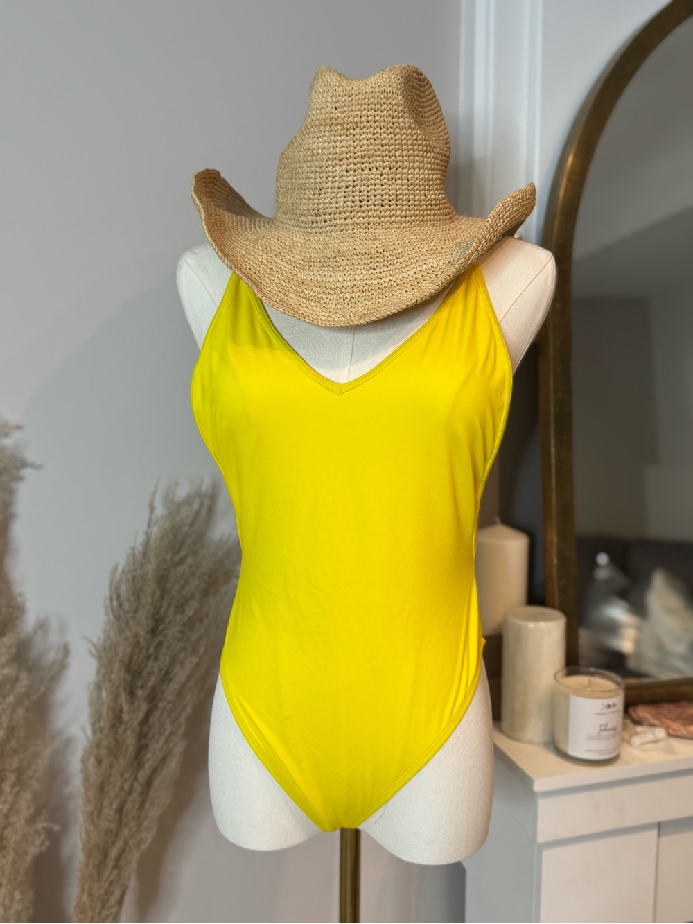 Vibrant Yellow One-Piece Swimsuit